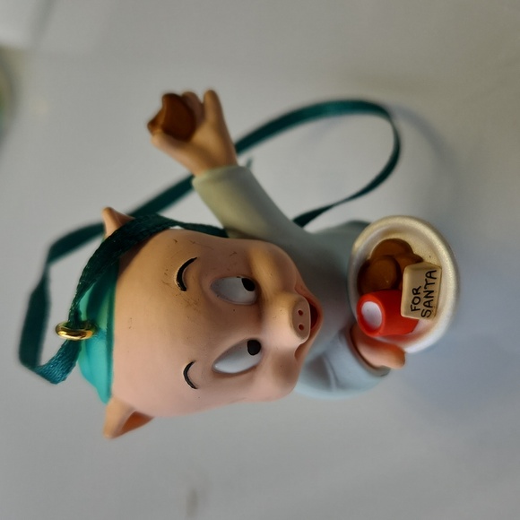 Hallmark Other - EUC vtg. 1993 Hallmark Cards For Santa Porky Pig Christmas Ornament